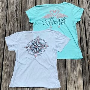 Salt Life Tees Flamingo Love & Compass Tee M